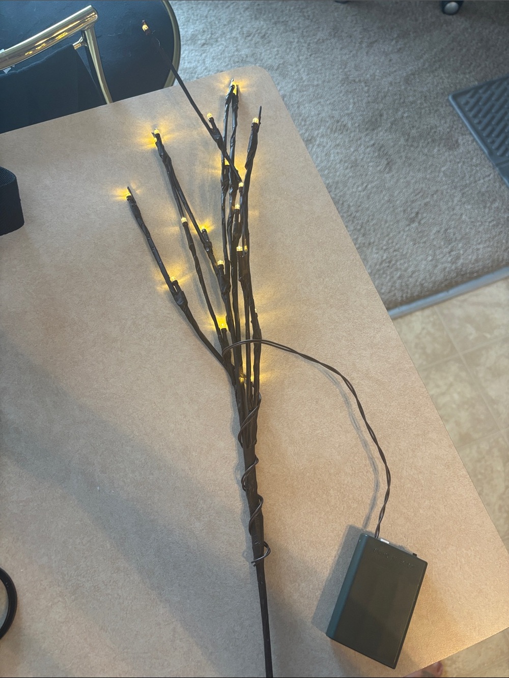 Battery-Operated Warm White Light Branches - Home Holiday
